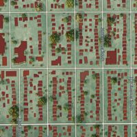 Second close-up of the map of Standish, Minnesota print showing more streets and buildings