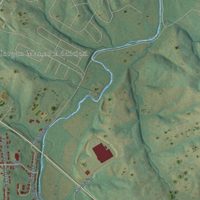 Second close-up of the map of Stanford, Kentucky print showing more streets and buildings