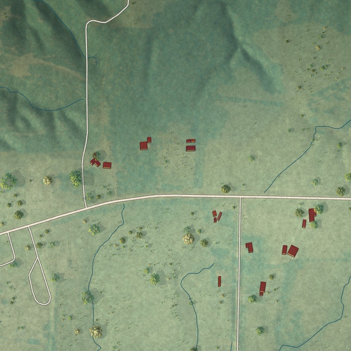 Second close-up of the map of Stanley, Louisiana print showing more streets and buildings