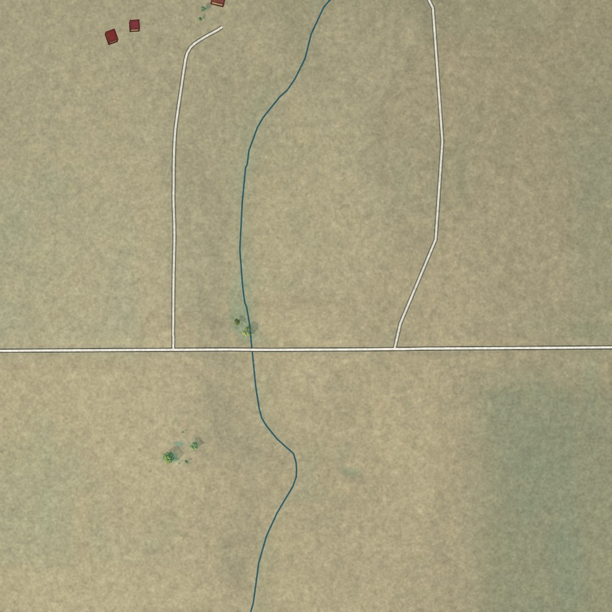 Second close-up of the map of Stanley, New Mexico print showing more streets and buildings