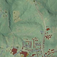 Second close-up of the map of Stanley, North Carolina print showing more streets and buildings