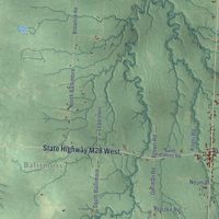 Second close-up of the map of Stannard, Michigan print showing more streets and buildings