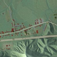 Second close-up of the map of Stanton, Kentucky print showing more streets and buildings