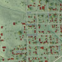 Second close-up of the map of Stanton, Nebraska print showing more streets and buildings