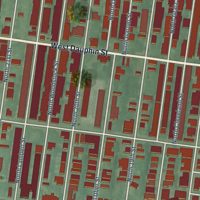 Second close-up of the map of Stanton, Pennsylvania print showing more streets and buildings