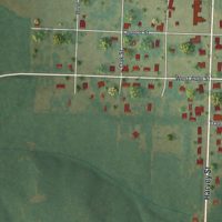 Second close-up of the map of Stapleton, Georgia print showing more streets and buildings