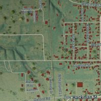 Second close-up of the map of Staunton, Illinois print showing more streets and buildings
