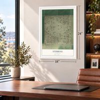 Stebbins, California map, 18 x 24 inch print in a white frame in a home office