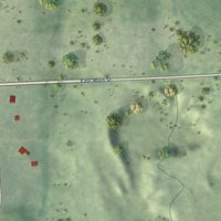 Second close-up of the map of Steele City, Nebraska print showing more streets and buildings