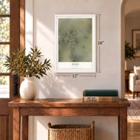 Steen, Minnesota map, 12 x 18 inch print in a white frame in an entryway