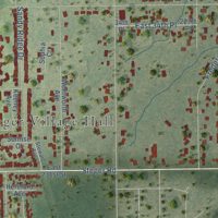 Second close-up of the map of Steger, Illinois print showing more streets and buildings
