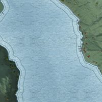 Second close-up of the map of Stehekin, Washington print showing more streets and buildings
