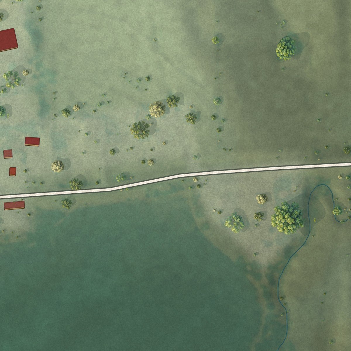 Second close-up of the map of Steinauer, Nebraska print showing more streets and buildings