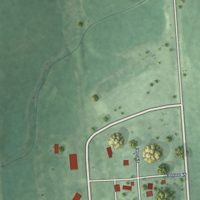 Second close-up of the map of Stella, Nebraska print showing more streets and buildings