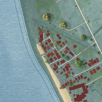 Second close-up of the map of Stella, Puerto Rico print showing more streets and buildings