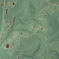 Second close-up of the map of Stephens, Arkansas print showing more streets and buildings
