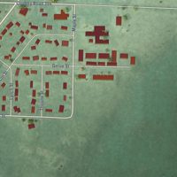 Second close-up of the map of Stephenson, Michigan print showing more streets and buildings