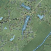 Second close-up of the map of Sterling, Alaska print showing more streets and buildings