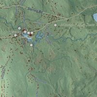 Second close-up of the map of Sterling, Connecticut print showing more streets and buildings