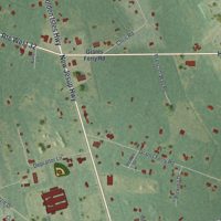 Second close-up of the map of Sterling, Georgia print showing more streets and buildings