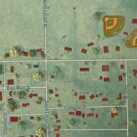 Second close-up of the map of Sterling, Michigan print showing more streets and buildings