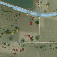 Second close-up of the map of Stevinson, California print showing more streets and buildings