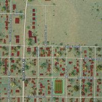 Second close-up of the map of Stinnett, Texas print showing more streets and buildings