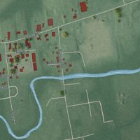 Second close-up of the map of Stirling, New Jersey print showing more streets and buildings