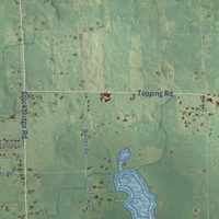 Second close-up of the map of Stockbridge, Ingham County, Michigan print showing more streets and buildings