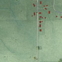 Second close-up of the map of Stockwell, Indiana print showing more streets and buildings