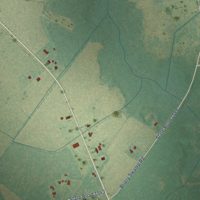 Second close-up of the map of Stokes, North Carolina print showing more streets and buildings