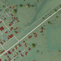 Second close-up of the map of Stonefort, Illinois print showing more streets and buildings