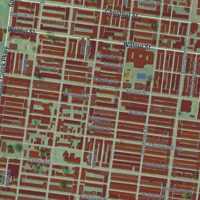 Second close-up of the map of Stonehurst, Pennsylvania print showing more streets and buildings