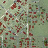 Second close-up of the map of Stonington, Illinois print showing more streets and buildings