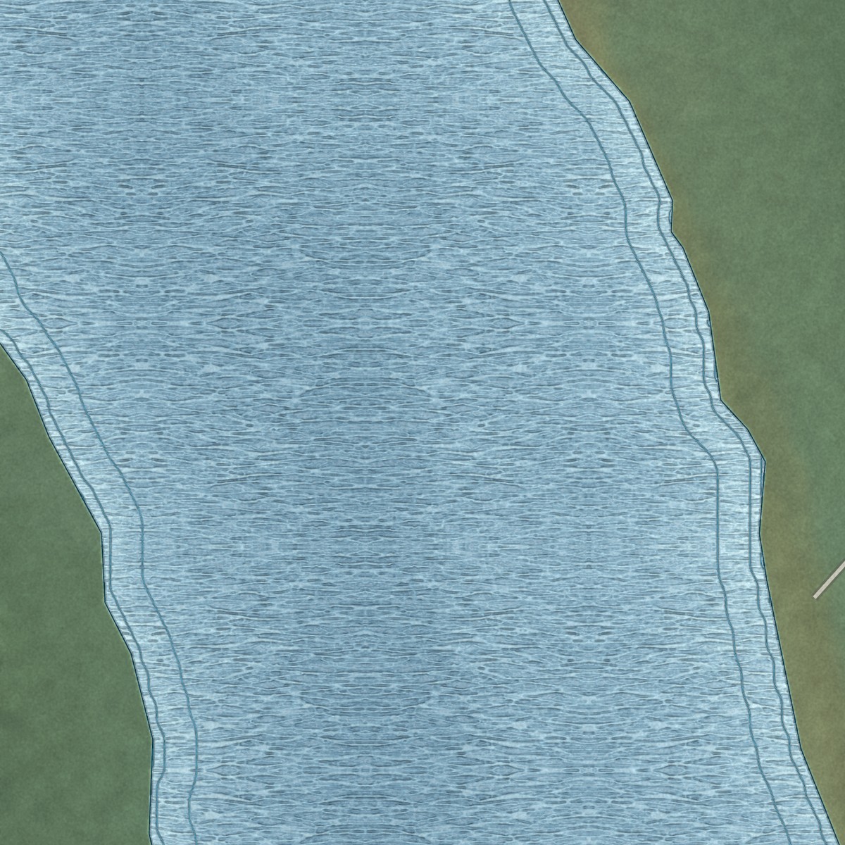 Second close-up of the map of Stony River, Alaska print showing more streets and buildings
