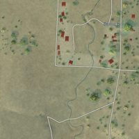 Second close-up of the map of Stonyford, California print showing more streets and buildings