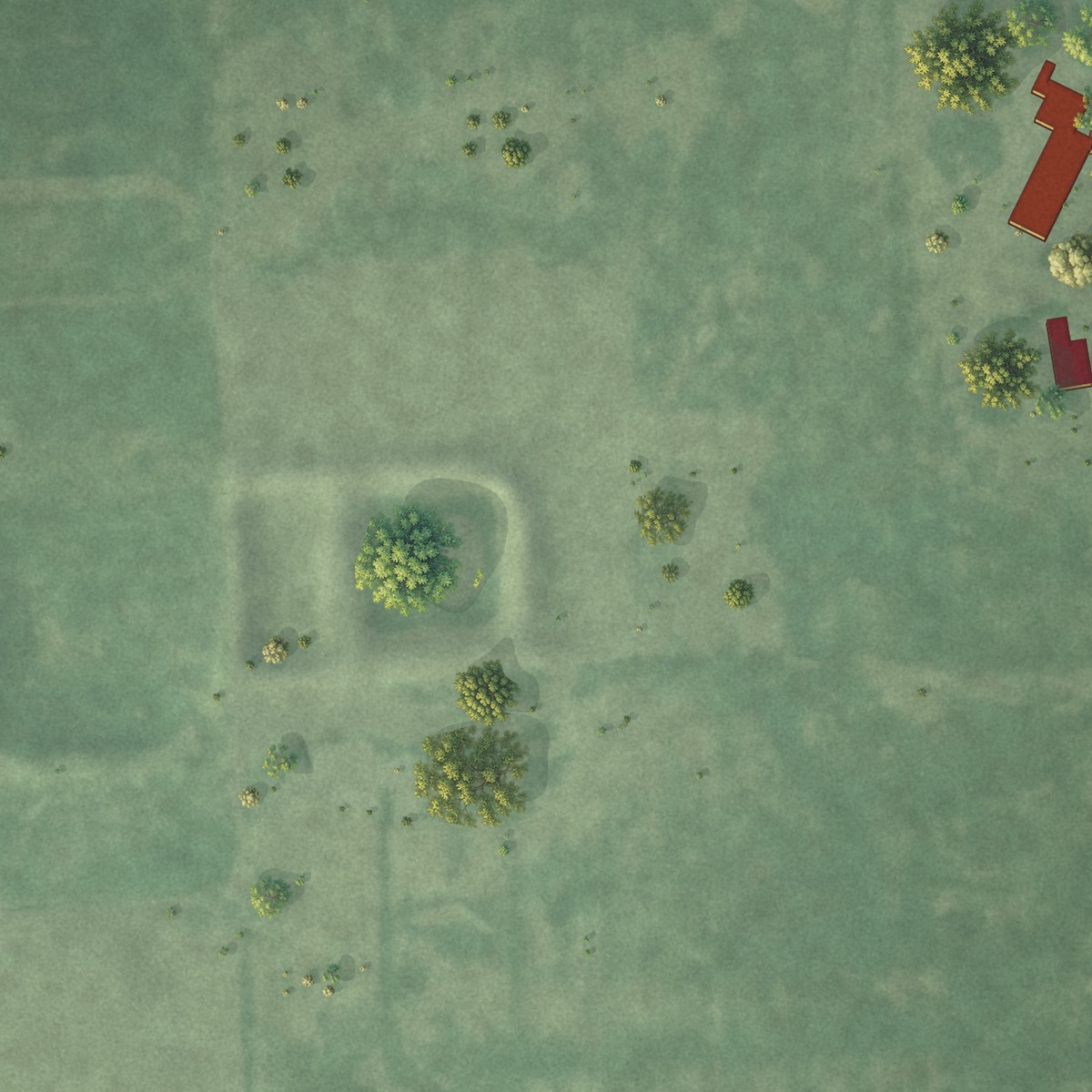 Second close-up of the map of Storla, South Dakota print showing more streets and buildings