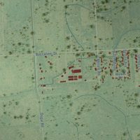 Second close-up of the map of Stowell, Texas print showing more streets and buildings