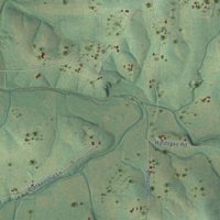 Second close-up of the map of Strain, Missouri print showing more streets and buildings