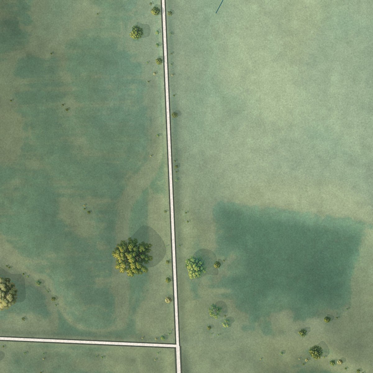 Second close-up of the map of Strandburg, South Dakota print showing more streets and buildings