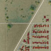 Second close-up of the map of Stratford, California print showing more streets and buildings