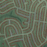Second close-up of the map of Stratford, New Jersey print showing more streets and buildings