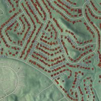 Second close-up of the map of Strathmore, New Jersey print showing more streets and buildings