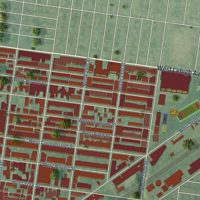 Second close-up of the map of Strawberry Mansion, Pennsylvania print showing more streets and buildings