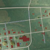 Second close-up of the map of Streeter, North Dakota print showing more streets and buildings
