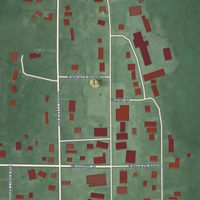 Second close-up of the map of Stroh, Indiana print showing more streets and buildings