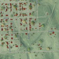 Second close-up of the map of Stromsburg, Nebraska print showing more streets and buildings