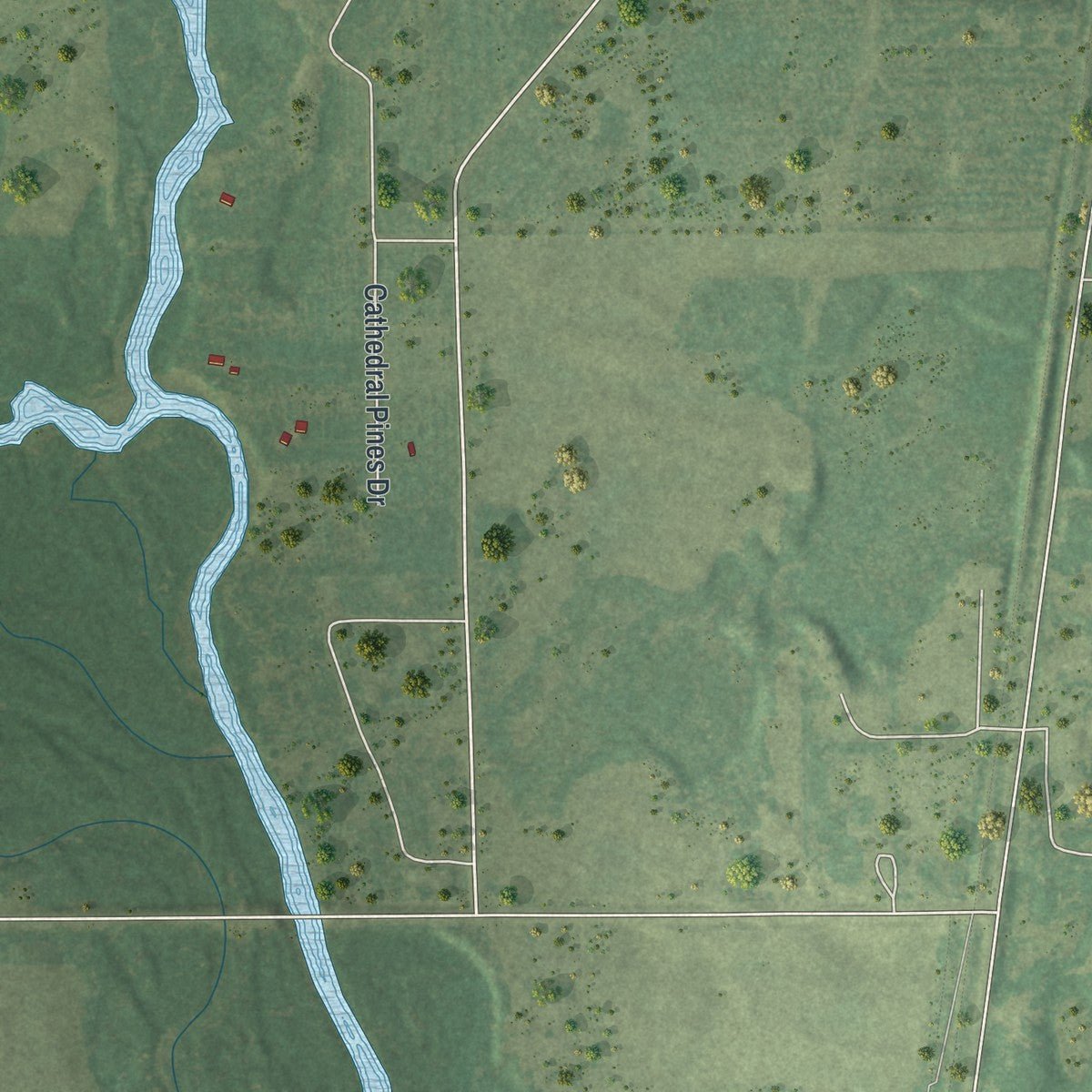 Second close-up of the map of Sturgeon Lake, Minnesota print showing more streets and buildings