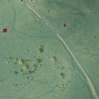 Second close-up of the map of Sturgis, Mississippi print showing more streets and buildings