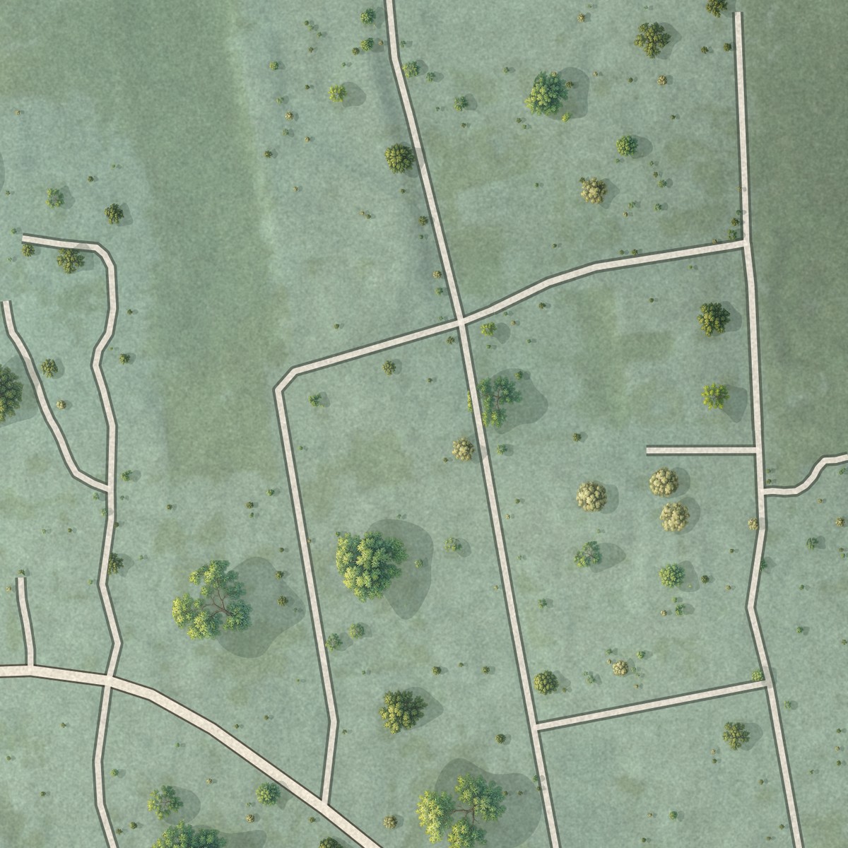 Second close-up of the map of Suárez, Puerto Rico print showing more streets and buildings